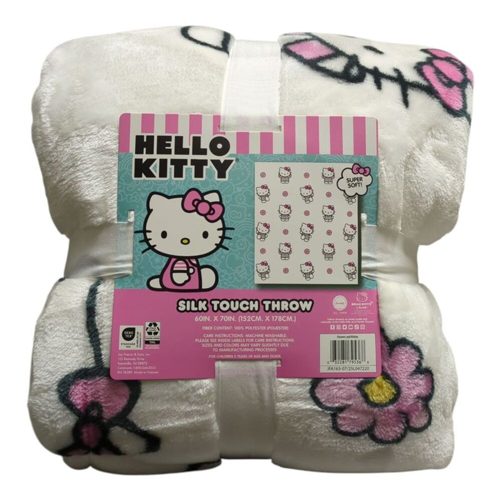 Hello Kitty - Adult Licensed Character 100% Polyester Silk Touch Throw, 60" x 70